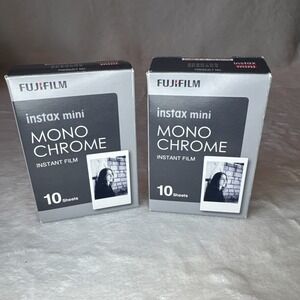 20 Prints Fujifilm Monochrome Mini Instax B/W Instant Film for Mini 12, 11, 9